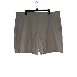 Fabletics Mens Khaki 8" Shorts Size 40 With Zip Pockets NEW